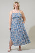 Mize Floral Mavis Criss Cross Midi Dress Curve